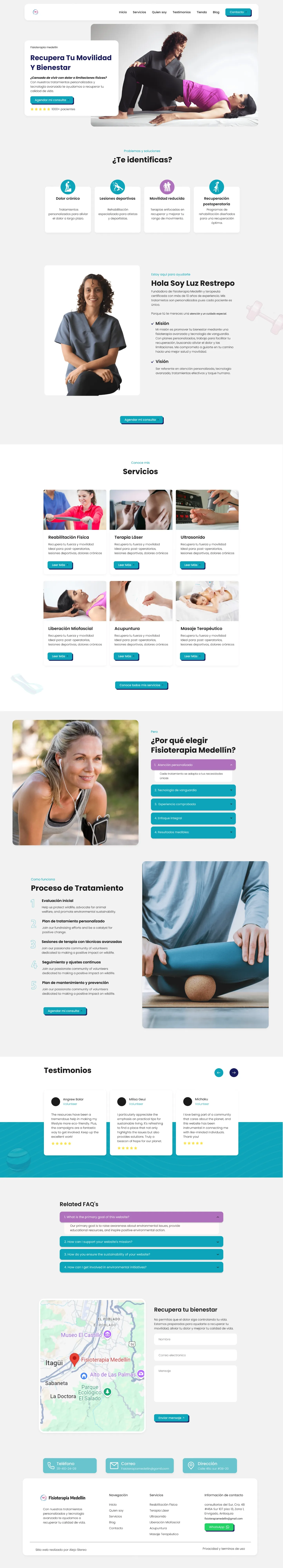 foto de la página de servicios de Fisioterapia Medellín